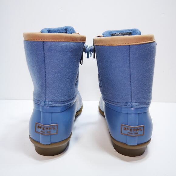 NEW SPERRY SALTWATER WOOL DUCK BOOT STS88123 BLUE WOMENS SIZE - 7.5 - Picture 4 of 7